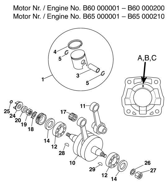 Náhled schématu CRANKSHAFT, PISTON