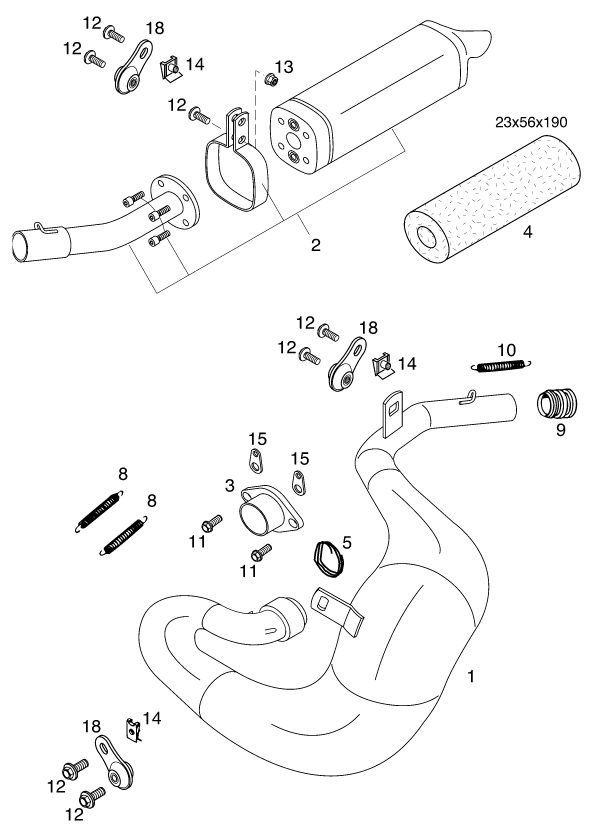 Náhled schématu EXHAUST SYSTEM