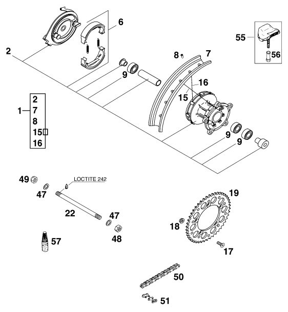 Náhled schématu REAR WHEEL