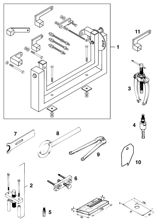 Náhled schématu Special tools (engine)