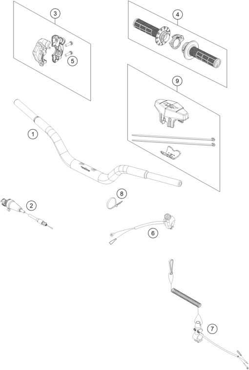 Náhled schématu HANDLEBAR, CONTROLS