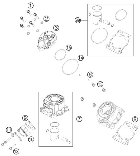 Náhled schématu CYLINDER, CYLINDER HEAD
