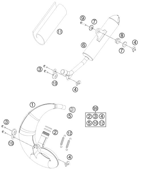 Náhled schématu EXHAUST SYSTEM