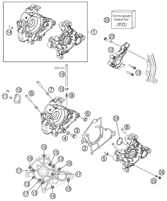 Náhled schématu ENGINE CASE