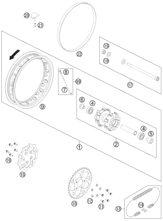 Náhled schématu REAR WHEEL