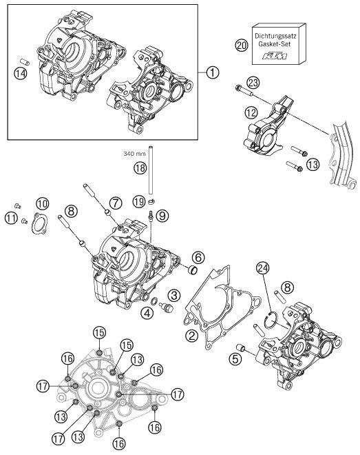 Náhled schématu ENGINE CASE