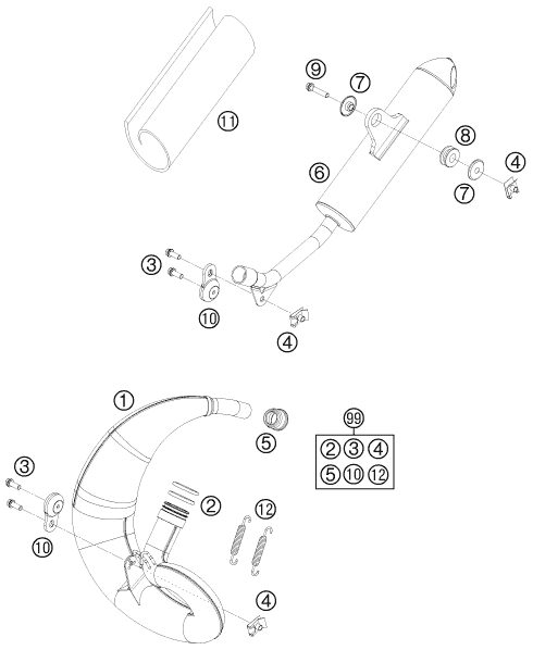 Náhled schématu EXHAUST SYSTEM