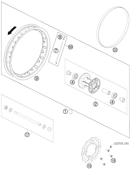 Náhled schématu FRONT WHEEL