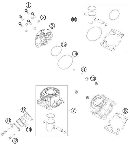 Náhled schématu CYLINDER, CYLINDER HEAD