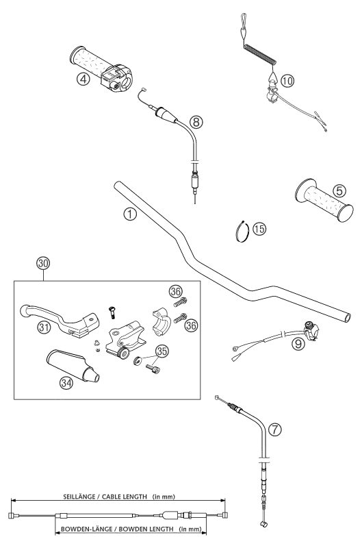 Náhled schématu HANDLEBAR, CONTROLS