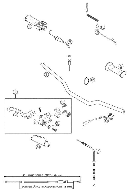 Náhled schématu HANDLEBAR, CONTROLS