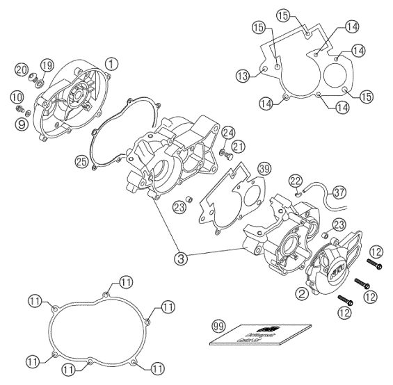 Náhled schématu ENGINE CASE