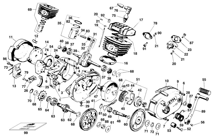 Náhled schématu ENGINE CASE