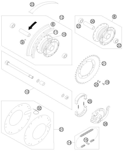 Náhled schématu REAR WHEEL