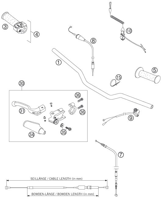Náhled schématu HANDLEBAR, CONTROLS