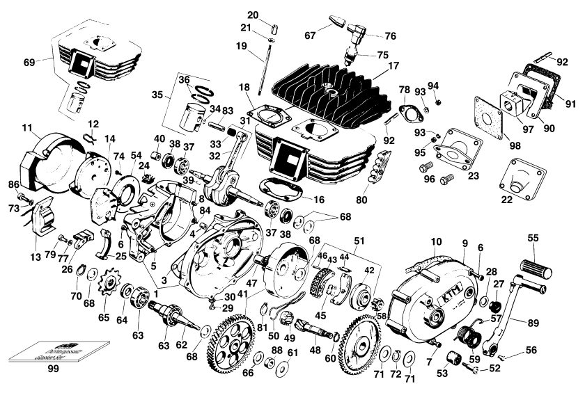 Náhled schématu ENGINE CASE