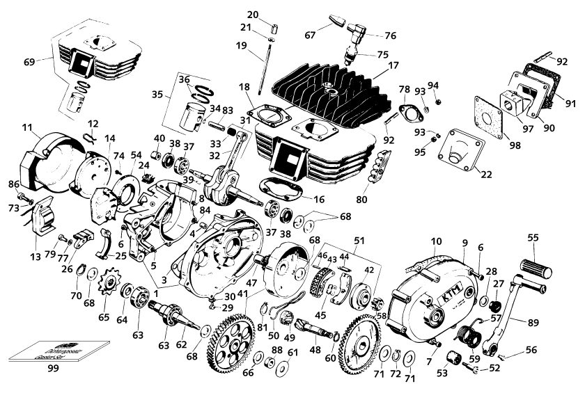 Náhled schématu ENGINE CASE