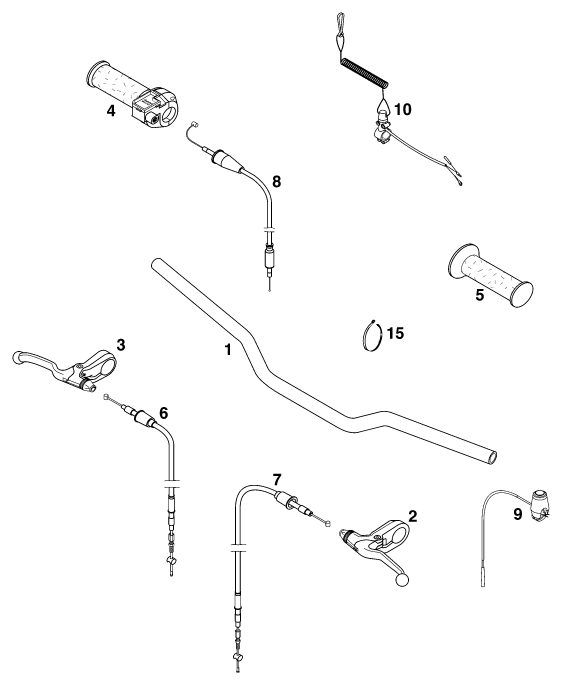 Náhled schématu HANDLEBAR, CONTROLS
