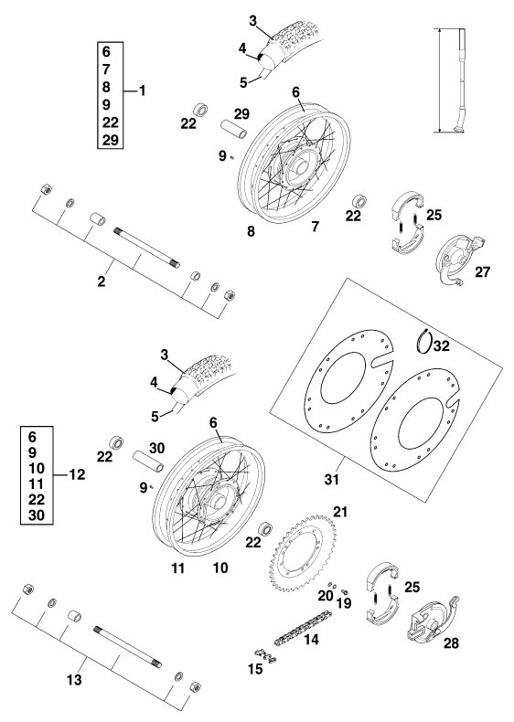 Náhled schématu FRONT WHEEL