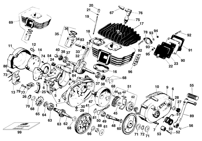 Náhled schématu ENGINE CASE