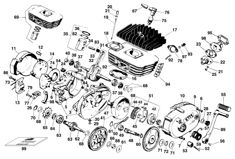 Náhled schématu ENGINE CASE