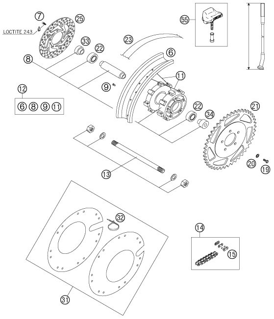 Náhled schématu REAR WHEEL