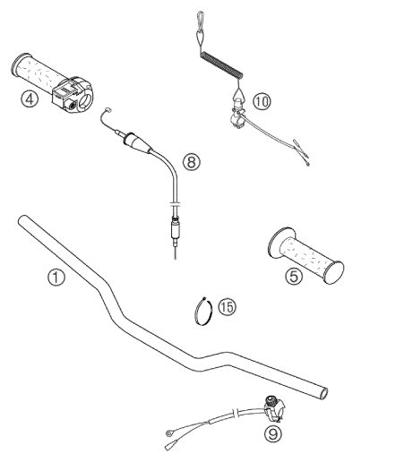 Náhled schématu HANDLEBAR, CONTROLS