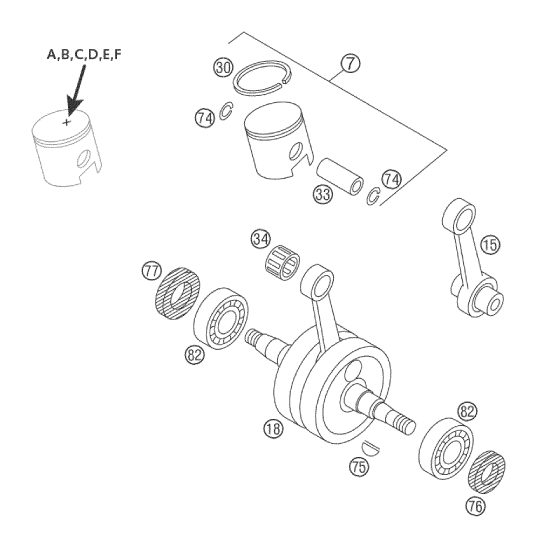 Náhled schématu CRANKSHAFT, PISTON
