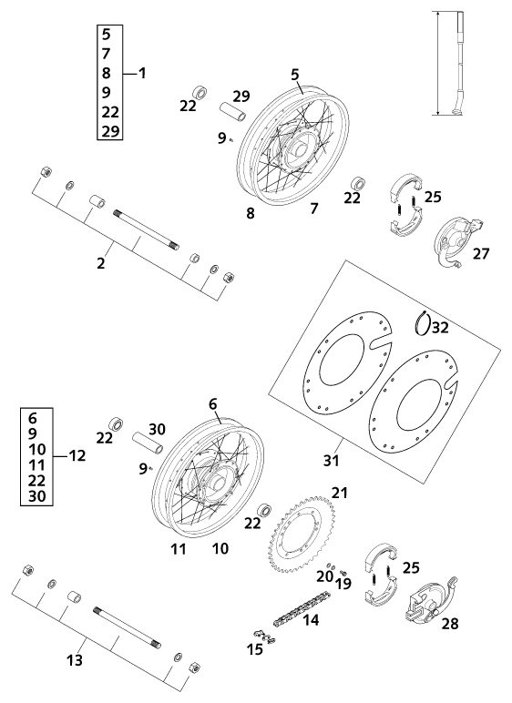Náhled schématu FRONT WHEEL