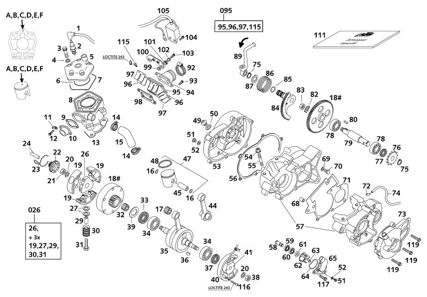 Náhled schématu ENGINE CASE