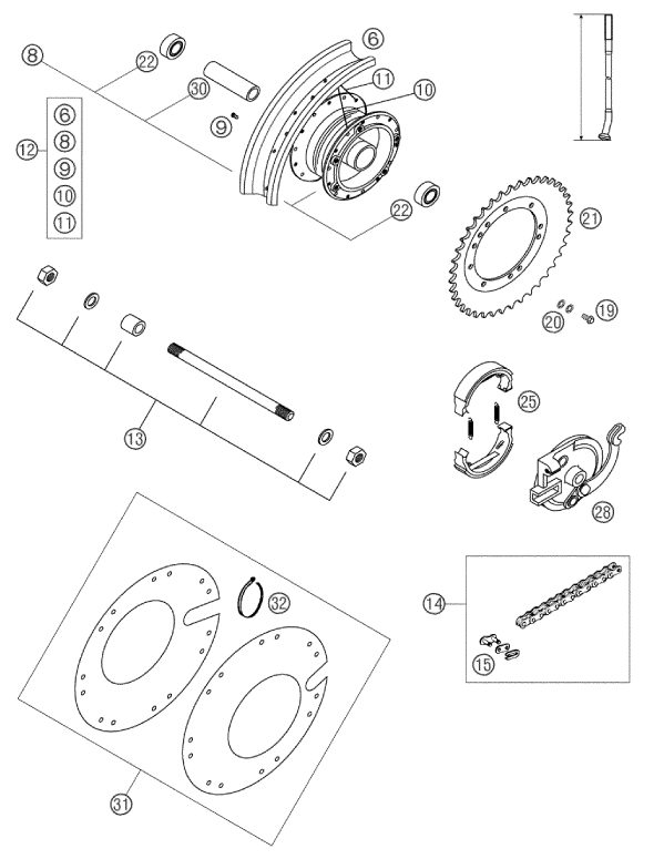 Náhled schématu REAR WHEEL