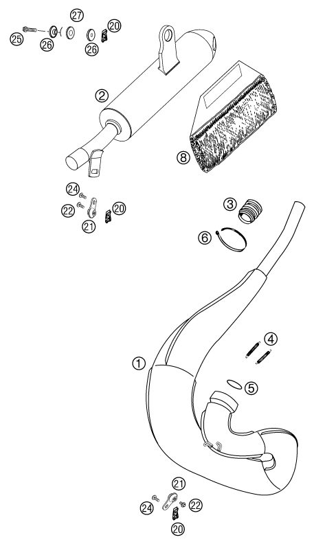 Náhled schématu EXHAUST SYSTEM