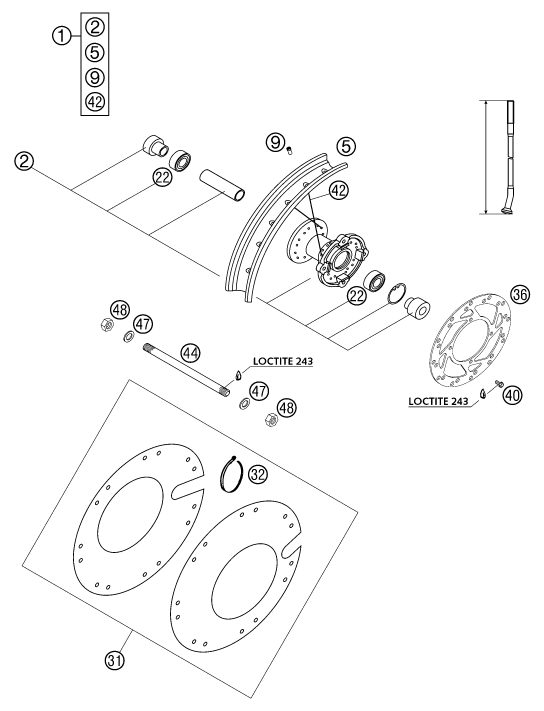 Náhled schématu FRONT WHEEL