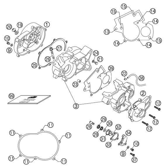 Náhled schématu ENGINE CASE