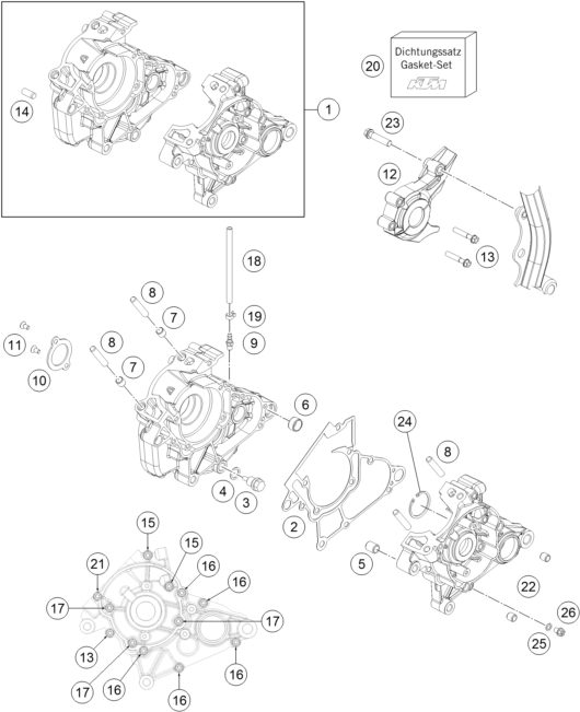 Náhled schématu ENGINE CASE