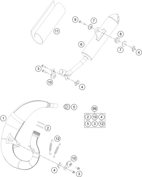Náhled schématu EXHAUST SYSTEM