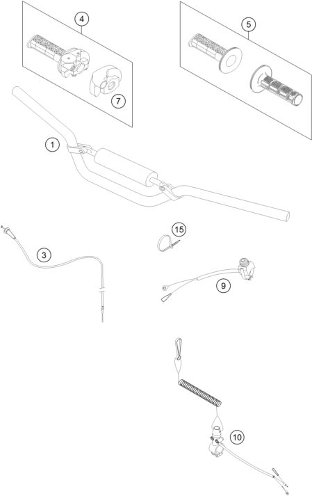 Náhled schématu HANDLEBAR, CONTROLS