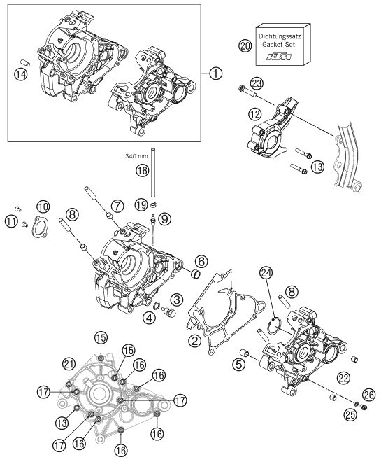 Náhled schématu ENGINE CASE