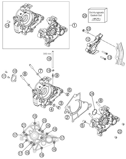 Náhled schématu ENGINE CASE