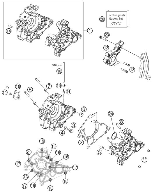 Náhled schématu ENGINE CASE