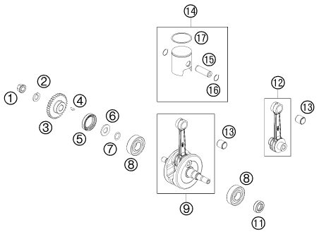 Náhled schématu CRANKSHAFT, PISTON