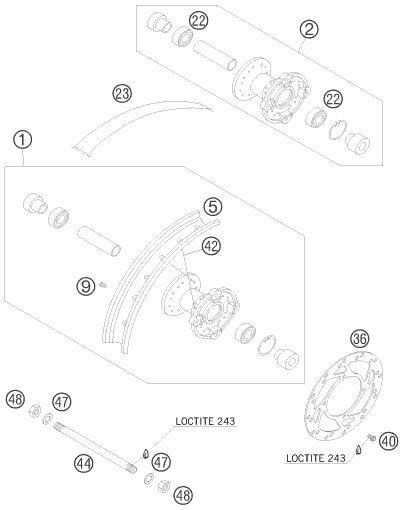 Náhled schématu FRONT WHEEL