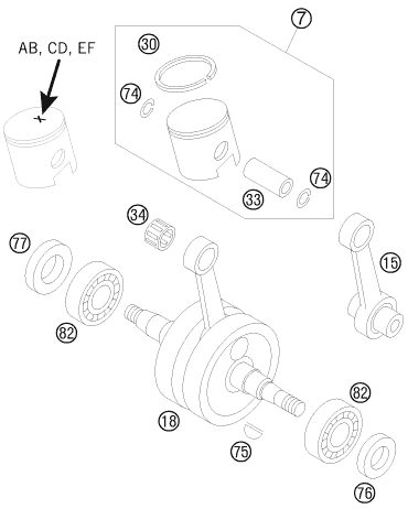 Náhled schématu CRANKSHAFT, PISTON
