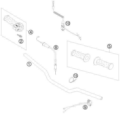 Náhled schématu HANDLEBAR, CONTROLS