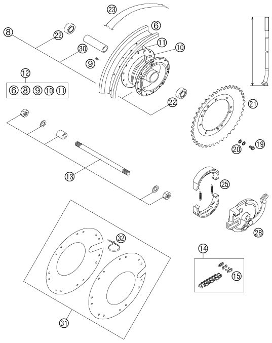 Náhled schématu REAR WHEEL