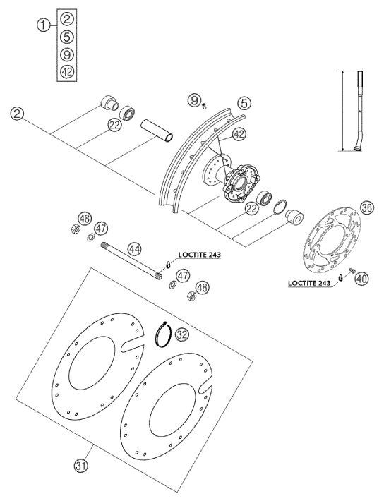 Náhled schématu FRONT WHEEL