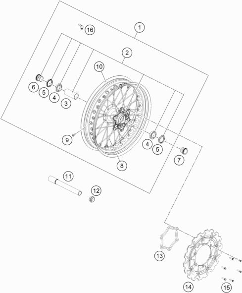 Náhled schématu FRONT WHEEL