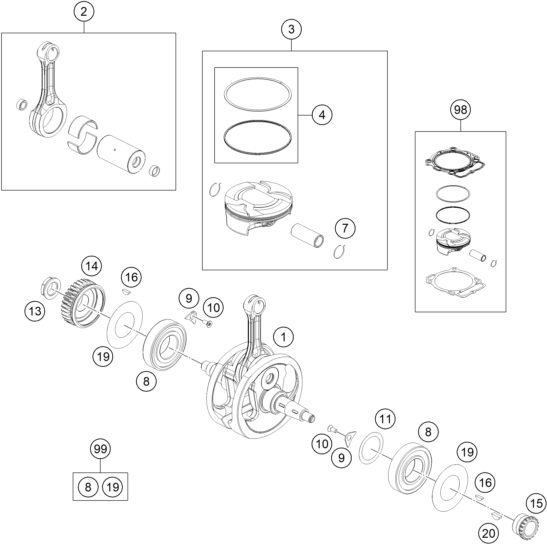 Náhled schématu CRANKSHAFT, PISTON