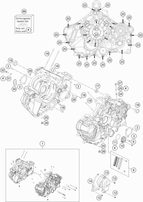 Náhled schématu ENGINE CASE