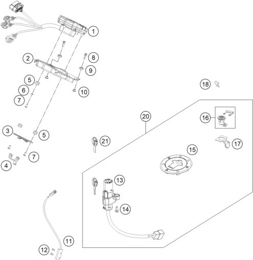 Náhled schématu INSTRUMENTS / LOCK SYSTEM